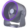 Lisher Ventilatore elettrico 4000 mAh, ventilatori di supporto di circolazione 'aria ricaricabili, raffreddamento d'estate, ventilatore da , condizionatore portatile, grigio