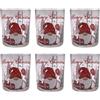 COSE DA CASA 6 bicchieri gnomo babbo natale rosso merry christmas decorazione tavola natalizia addobbi di casa cl25 idea regalo