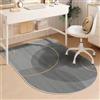 Odot Tappeto Sedia Ufficio Gaming - Studio Tappeto Salvapavimento Antiscivolo Protettore del Pavimento Tappetino per Sedia da Ufficio con Ruote per Parquet Piastrelle (Cerchi grigi,90x150cm)
