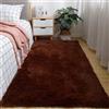 Hearda Tappeto Morbido Camera da Letto Pelo Lungo,Tappeto Shaggy per Salotto Tappetino Soffice Peloso Pelo Lungo Moderno con Fondo Antiscivolo per Soggiorno Cameretta (Colore caffè E,90x180cm)