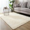 Hiser Shaggy Tappeto per Soggiorno, Moderno Soffice Peloso Ultra Molle Antiscivolo Tappeti Moquette per Interni Divano Camera da Letto Bambino Cameretta (Beige,80x200cm)