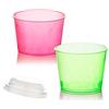 POLOPLAST COPPETTE DI PLASTICA COLORATE CC 150 + COPERCHIO PER MACEDONIE YOGURT E GELATI PLASTIC CUP FOR ICE CREAM (400)