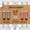 NANNUK Baby creations Nannuk - Zerbino personalizzato in fibra di cocco, famiglia da 3 + cane