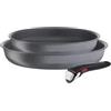 TEFAL L3969102 Ingenio Natural Force Set 2 padelle 24/28 cm + manico antiaderente, tutte le fonti di calore compresa l'induzione