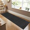 Siunwdiy Tappeto da Cucina 2 Metri Nero Passatoia Cucina Antiscivolo Lavabile Tinta unita Tappeto Cucina Antiscivolo Tappeto Corridoio Per Cucina,Camera Da Letto,Soggiorno，60x200cm