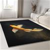 Generico Fotografia Naturalistica Tappeto 160 x 230 cm con fondo antiscivolo, morbido pelo corto Tappeto Esterno Animali Pesci Dorati Ali per camera da letto sala da pranzo soggiorno Cameretta