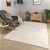 TT Home Tappeto Camera Da Letto Soggiorno Pelo Corto Etnico Scandi Disegno Geometrico, Colore:Crema Chiaro Taupe, Dimensione:80x150 cm