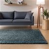 Interiyou Tappeto salotto a pelo alto Sofia - 120x170 cm Blu - Soffice e monocromatico - Lavabile e antiscivolo - Lungo morbido