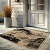 Generic Elegante zerbino con albero di pino, tappeto in iuta naturale per ingresso esterno e interno, decorazione rustica, antiscivolo, impermeabile, antipolvere, facile da pulire, 73 x 43 cm