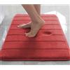 ping bu Tappetino da bagno antiscivolo, in memory foam, extra morbido, super assorbente d'acqua, tappeto da bagno, per casa e cucina (60 x 100 cm, rosso)