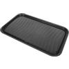 MOLUCKFU Piastra Grill Antiaderente in Ferro Nero 40x24,5cm, Resistente All'acqua e Adatta per Gas, per Barbecue Durante Weekend e Vacanze All'aperto