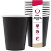 Generico DOT Horeca Solutions 1000 Bicchieri NERI in cartoncino 90 ML carta monouso usa e getta acqua caffè the cappuccino cioccolata bicchiere nero bevande calde biodegradabili compostabili e riciclabili