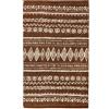 Pierre Tappeti Tappeto ETHNIC MARRONE stile berbero kilim effetto stone washed 100% cotone annodati a mano, passatoia stuoia cucina multiuso lavabile cm.55x180