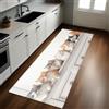 Generic Bianco Tappetino Cucina 50 x180 cm Gatto animale Antiscivolo Lavabile Comodo Multiuso Cucina Sala da Pranzo Corridoio