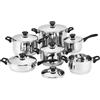 openspaceshop BATTERIA DI PENTOLE BAVARIA 12 PEZZI IN ACCIAIO INOX 18/10