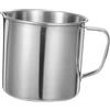 WOONEKY Bicchiere in Acciaio Inox 500ml Argento Graduato per Laboratorio