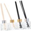 NOLITOY Set da 4 Bottiglie in Vetro Design a Diamante e Bastoncini per Diffusione Colore Casuale per Diffusore di Olio Essenziale da 50ml Decorazione per Bagno ed Eventi