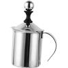 OFFSCH Montalatte Manuale in Acciaio Inox 800ml, Schiumatore Doppia Rete | Uso Domestico e Bar, Lavabile in Lavastoviglie, Resistente e Versatile per Bevande Calde