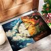 MLSOWM Zerbino Ingresso Casa da Esterno, 40x60 cm Tappetino Orologio Antiscivolo e Lavabile Zerbino d'Ingresso Concetto Di Tempo Ultra Assorbente Tappeto per Cane, Ingresso, Porta e Corridoio - Blu