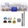 Oumefar Rivetti in metallo for CRISTALLO Turchese Rivetti rapidi Set borchie per scarpe artigianali in pelle Cappelli Borse Abbigliamento Accessori in resina 10mm