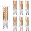 OUGEER 6-Pezzi G9 Lampadina LED 7W 650LM, Equivalente di Lampadine Alogene da 65W, Bianco Caldo 3000K, 360° Angolo a fascio