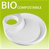 DIGLASS 60 piatti con portabicchiere BIO in polpa di cellulosa + 60 bicchieri omaggio inclusi, ideale per feste, per compeanni o aperitivi. (Foro 55 mm)