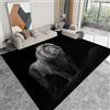 Generico Tappeto Animali Leoni Fotografia Ritratti Ingresso Esterno 80 x 150 cm, Tappeti morbida pelo corto lavabile pieghevole con Base Antiscivolo in TPR, per interni cucina camera da letto soggiorno Nero