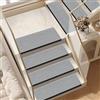 ADUODAO Tappeti per interni con presa per scale, autoadesivo, per scale, tappetino di protezione perfetto per bambini, anziani e animali domestici (55 x 22 cm, 7 pezzi, grigio)