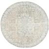 RugVista Nadia, Tappeto, Vintage, Ø 200 cm, Rotonda, Pelo medio, Lavabile solo a secco, oeko_tex_100, Bianco crema/Greige