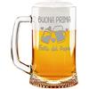 Colorfamily Boccale Birra Papà 50 cl Buona prima festa del papà cuori birra e biberon Idea regalo