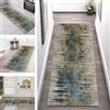 SGLGSTORE Tappeto Passatoia per Corridoio Antiscivolo Lavabile Tappeti Runner 60X180CM Tappeti Bagno Grigio Blu Marrone tappeto cucina Tappeto Runner ingresso interno Soggiorno Antimacchia Tappetino