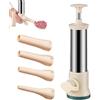 Ghjkldha Stainless Steel Meat Filler, Sausage Maker Tool, Homemade Sausage Tools, Manual Sausage Machine, Sausage Filling Tool, Ergonomic Sausage Stuffer 10.63x2.36 inches for Meats