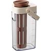 Generico Cold Brew Coffee Maker, 1L Iced Drink Pitcher, Heavy Duty Leak-Proof Jar, Built-In Handle & Lid, Sturdy Kitchen Tool 9.06x4.96x3.5 Inches for Ice Tea, Lemonade, Fruit Drinks