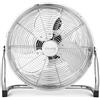 h.koenig JOE32 Ventilatore Da Terra,Silenzioso,Design in Metallo Cromato,45 cm,Resistente,3 Velocità,Testa Inclinabile,100W