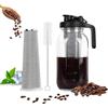 Jenmayt Cold Brew Coffee Maker 2L/64Oz,macchina da caffè professionale per caffè preparato a freddo,Brew Jar,con filtro in acciaio inox,per coffee e tè preparati a freddo