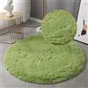 GZQIAWY Tappeto Rotondo In Peluche Per Soggiorno Soffice Antiscivolo Per Grandi Aree Tappeti Decorativi Per Camera da Letto Spessi Morbidi Per verde scuro 70 x 70cm