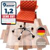 SCHMIEDWERK - Tappetino per sedia da ufficio, diverse dimensioni, tappetino protettivo per sedia da scrivania, antiscivolo, colore bianco trasparente, made in Germany (120 x 120 cm)