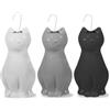 Paluplus Set 3 Evaporatori d'acqua per termosifoni in Ceramica, misura 8x4x18 cm, Umidificatore a forma di GATTO e gancio a S, Colore Bianco, Nero e Grigio -5738F
