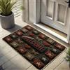 Generic Zerbino di benvenuto marrone con stelle e cuori, decorazione patriottica per ingresso esterno e interno, impermeabile, antiscivolo, antipolvere, facile da pulire, 73 x 43