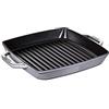 STAUB Grill 2 Manici Quadrata Piccola 23 cm Grigio Grafite