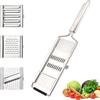 LLELEMAMO Multi Purpose Fruit & Vegetable Slicer, Shoptice 4 in 1 Multi-Purpose Vegetable Slicer Cuts Set, Handheld Stainless Steel Shredder Cutter Grater with 4 Adjustable Blades for Vegetable (4 Blades)