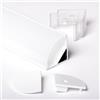 AFTERTECH 3metri 3030bia 30x30 PROFILO ALLUMINIO ANGOLARE GRANDE VERNICIATO BIANCO PER STRISCE STRIP LED BARRA RIGIDA 3mt CON COPERTURA OPACA (1x 3metri 3030bianco fog)