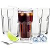 Sendez Bicchieri da long drink 425 ml - Set di 6 bicchieri per cocktail, caipirinha, caffè freddo e bibite - bicchieri robusti per bar e casa