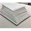 TESSILE & SERVICE SRL T&S SET 12 TOVAGLIOLI STOFFA RIUTILIZZABILI DI COLORE BIANCO-TOVAGLIOLI COTONE/POLIESTRE TRAMA LINO DI ALTA QUALITA' MISURA 50x50 cm - IN OFFERTA - MADE ITALY -