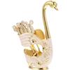 IWOWHERO Set Cucchiaini Dessert in Lega Base Cigno Oro, Posate Decorative | Design Elegante e Unico, Facile da Pulire, Resistente e Pratico come Regalo o Accessorio Tavola