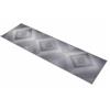 Corredocasa Passatoia Antiscivolo in PVC a Metraggio, Made in Italy - Taglio Continuo su Misura - Stuoia Gommata Tagliata - Tappeto Cucina e Corridoio Antiscivolo - Larghezza 50 cm (Argento, 180x50, Geometrico)