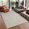 TAPISO Noyan Tappeto Soggiorno Pelo Corto Antiscivolo Lavabile Design Moderno Monocromatico Tinta Unita Monocolore Tonalità Panna Crema Camera Salotto Cameretta Ragazzi 140 x 200 cm