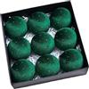 Yuanpgky Set di 9 palline per albero di Natale in velluto, 8 cm, eleganti e morbide per decorazioni natalizie, per albero di Natale, caminetto o ghirlanda (verde)