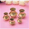 Generic TRV Pure Brass Lota/Kalash - Set di 5 pezzi - Vasi fatti a mano, senza giunture, a prova di perdite, per Ganga Jal, Pooja, Tempio, uso domestico e bere - Vaso tradizionale indiano