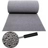 Generico TAPPETO PROFESSIONALE PVC ricciolo (specifico esterni ed incavi) altezza rotolo cm 120 spessore 15mm 5,9Kg/Mquadro CE N1907/2006 sostanze non potenzialmente pericolose (GRIGIO, 120X90 Cm)